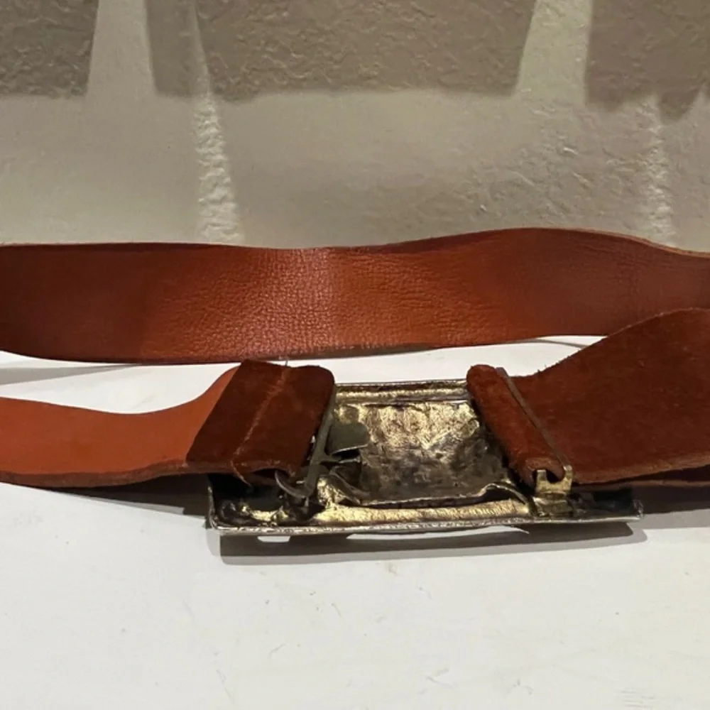 Vintage Turtle Buckle &‎ Suede Belt